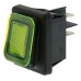 IP65 Illuminated Green DPST Rocker Switch, On-Off, 20 A@ 125 V ac +55°C 22mm 30.8mm