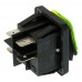 IP65 Illuminated Green DPST Rocker Switch, On-Off, 20 A@ 125 V ac +55°C 22mm 30.8mm