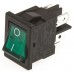 IP40 Rectangular Green DPST Rocker Switch, On-Off, 15 A @ 250 V ac 19.4mm 12.9mm