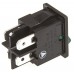 IP40 Rectangular Green DPST Rocker Switch, On-Off, 15 A @ 250 V ac 19.4mm 12.9mm