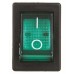 IP40 Rectangular Green DPST Rocker Switch, On-Off, 15 A @ 250 V ac 19.4mm 12.9mm