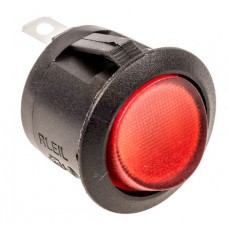 Illuminated Red SPST Rocker Switch, On-Off, 6 A@ 250 V ac +125°C -25°C 19.4mm