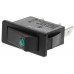 Illuminated Green SPST Rocker Switch, On-Off, 16 A@ 250 V ac 30mm 11mm