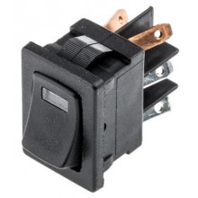 Illuminated Black DPST Rocker Switch, On-Off, 5 A@ 250 V ac +85°C -20°C 19.4mm 12.9mm