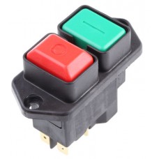 Push Button Switch, DPST, Flange, On-Off