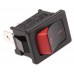 Black/Red SPST Rocker Switch, On-Off, 10 A@ 125 V ac +85°C -20°C 19.2mm 13mm