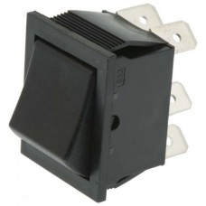 Black DPDT Rocker Switch, On-(On), 16 A@ 250 V ac 27.2mm 22.2mm