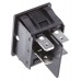 Illuminated Green DPST Rocker Switch, On-Off, 20 A @ 250 V ac 30.2mm 22mm