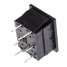 Black DPDT Rocker Switch, (On)-Off-(On), 16 A@ 250 V ac 27.2mm 22.2mm