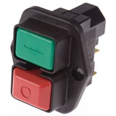 Push Button Switch, DPST, Flange, On-Off