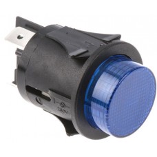 Push Button Switch, 25mm, DPST-NO, Panel Mount, Latching , Illuminated