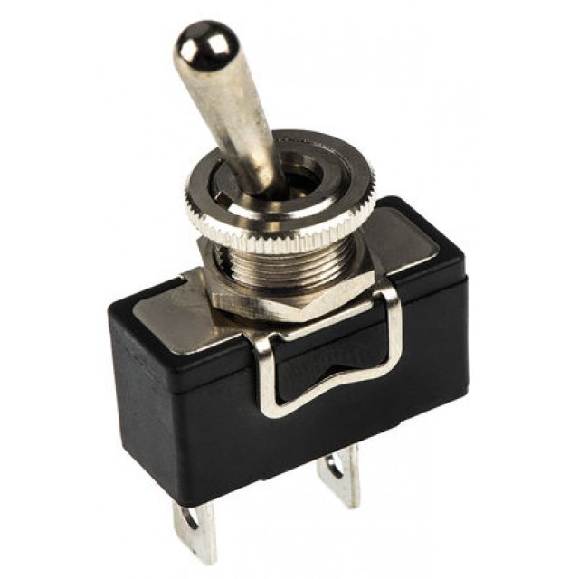 Toggle Switch SPST On-Off, 10 A@ 24 V dc, 15 A@ 250 V ac, Panel Mount