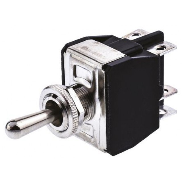 Toggle Switch DPDT On-Off-On, 15 A@ 250 V ac, Panel Mount