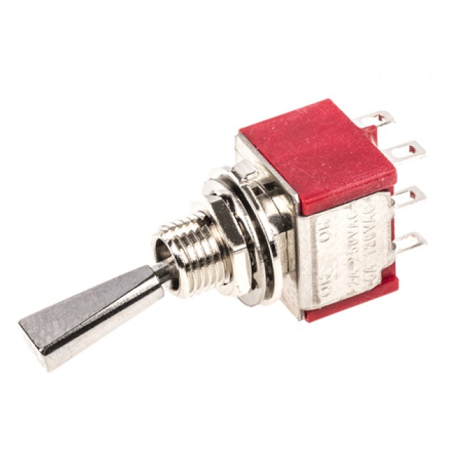 Toggle Switch DPDT On-On, 5 A, Panel Mount