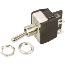 Toggle Switch DPST On-Off, 10 A@ 24 V dc, 15 A@ 250 V ac, Panel Mount