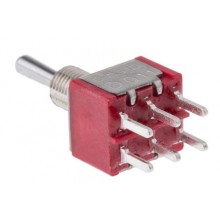 Toggle Switch DPDT On-Off-On, 5 A@ 120 V ac, 5 A@ 28 V dc, PCB