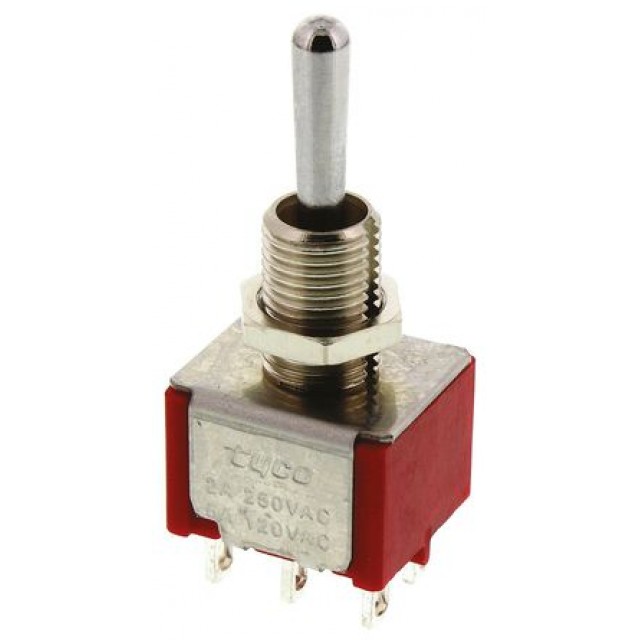 Toggle Switch DP3T On-On-On, 5 A@ 125 V ac, 5 A@ 28 V dc, Panel Mount