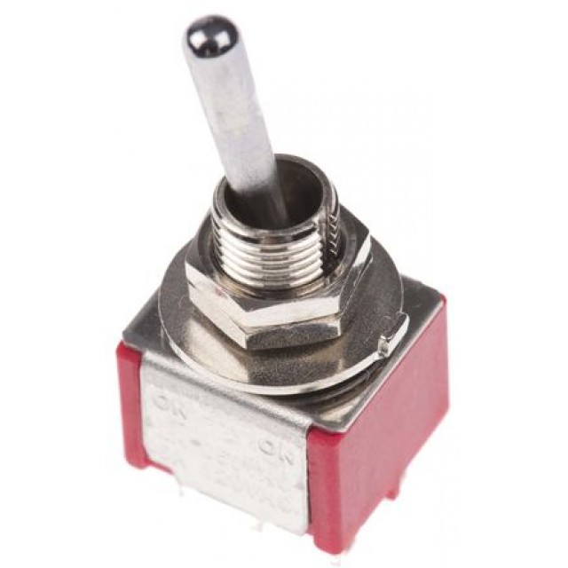 Toggle Switch DPDT On-On, 5 A, Panel Mount