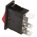 Illuminated Red SPST Rocker Switch, On-Off, 16 A@ 250 V ac 27.2mm 12.2mm