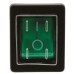 Illuminated Green DPST Rocker Switch, On-Off, 16 A@ 250 V ac 30mm 22.1mm