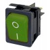 IP44 Illuminated Green DPST Rocker Switch, On-Off, 16 A@ 250 V ac 30mm 22.1mm