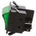 Illuminated Green DPST Rocker Switch, On-Off, 16 A @ 250 V ac +65°C -20°C 30.2mm 22mm