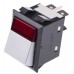 Illuminated Red DPST Rocker Switch, 16 A@ 250 V ac +85°C 34.55mm 23.55mm