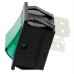 Illuminated Green DPST Rocker Switch, On-Off, 16 A@ 250 V ac 30mm 22mm