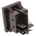 Illuminated Red DPST Rocker Switch, On-Off, 16 A @ 250 V ac +65°C -20°C 30.2mm 22mm