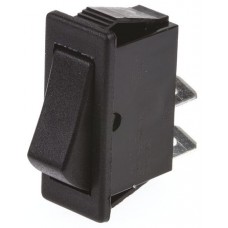 Black SPST Rocker Switch, Off-(On), 16 A@ 250 V ac 30mm 11mm