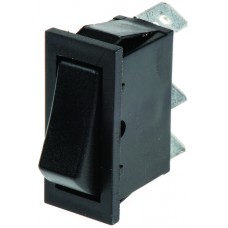 Black SPDT Rocker Switch, On-Off-On, 16 A@ 250 V ac 27.2mm 12.2mm