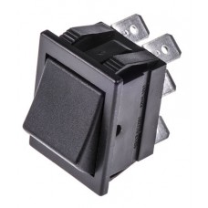 Black DPDT Rocker Switch, On-On, 16 A@ 250 V ac 30mm 22mm