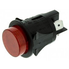 Push Button Switch, DP, Panel Mount, Latching , Illuminated, LED Red